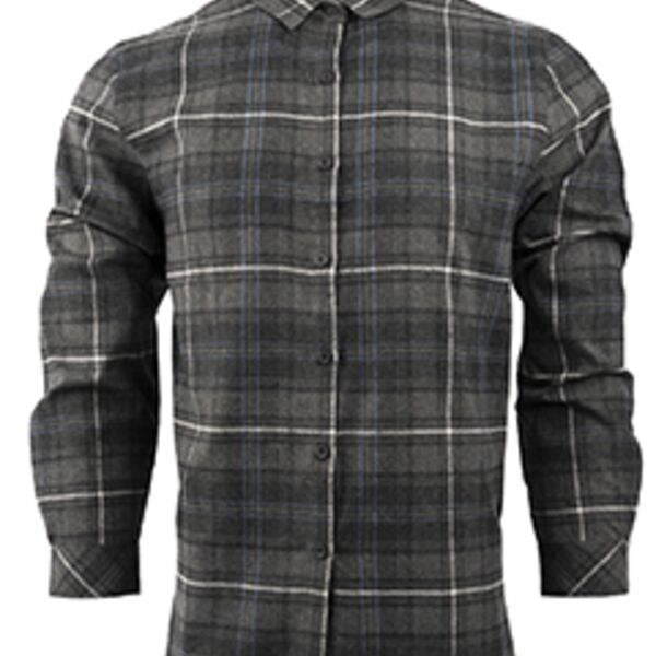 Ladies' Yarn-Dyed Long Sleeve Plaid Flannel Shirt Thumbnail