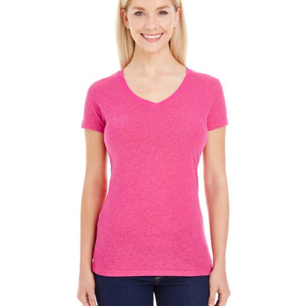 Ladies' Glitter V-Neck T-Shirt Thumbnail